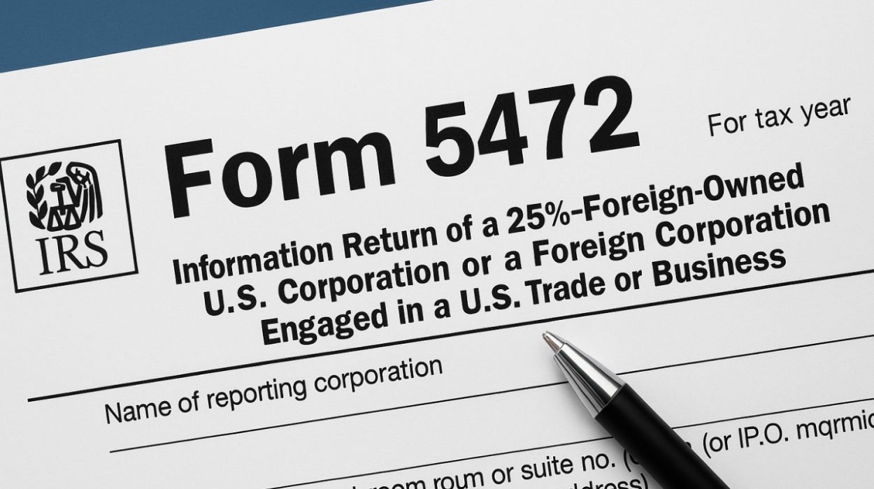 Form 5472 for Foreign-Owned Maryland LLCs: What Non-U.S. Owners Must Know Before the $25,000 Penalty